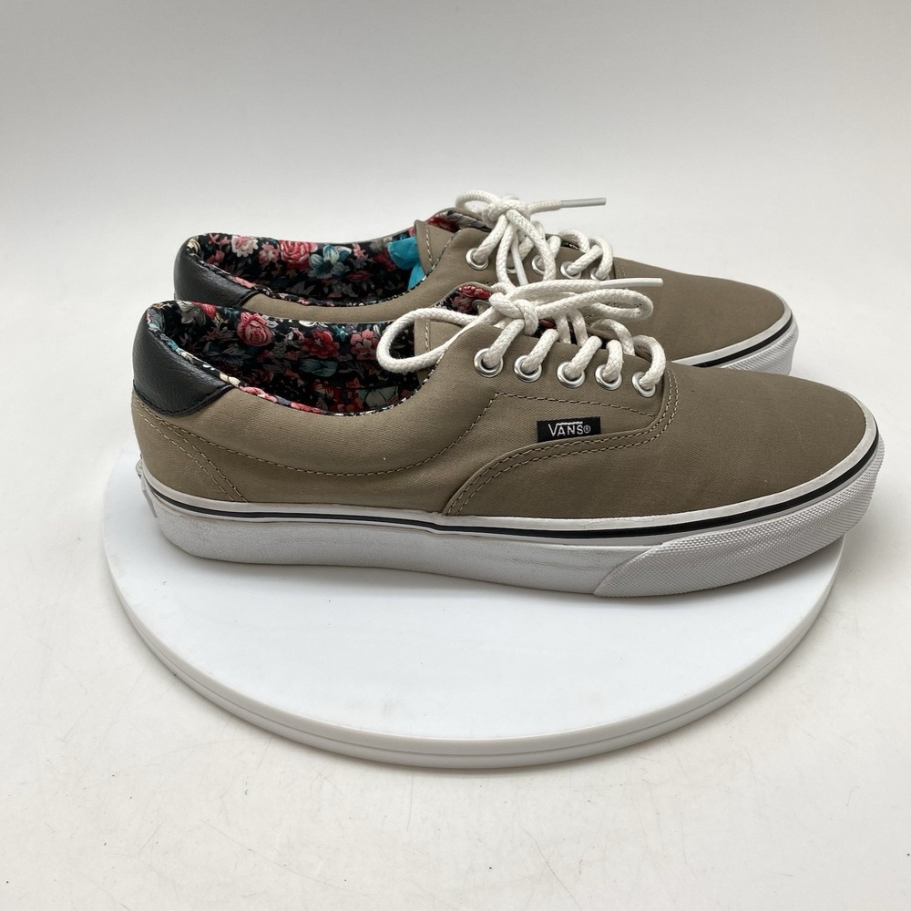 Vans Sneakers Mens 8 Womens 9.5 Era 59 TB4R Tan Canvas Athletic‎ Casual Shoes